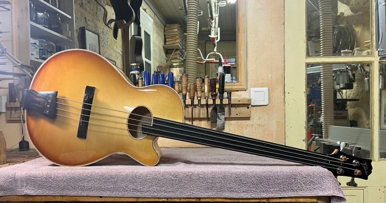 Bass of the Week: Inside Bryant Trenier’s Upright-Inspired Fretless Acoustic Bass Guitar